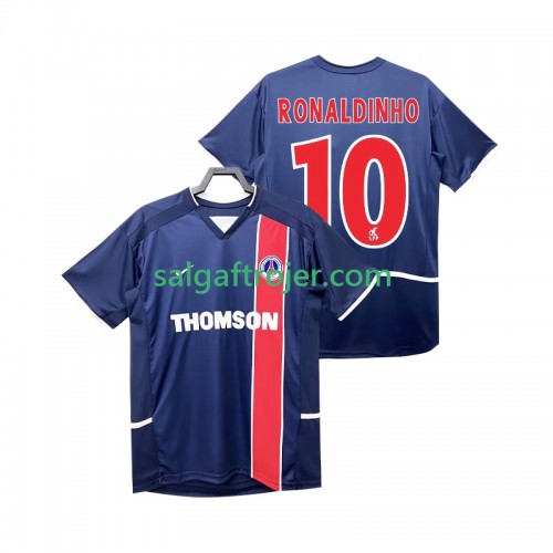 Paris Saint-Germain PSG RONALDINHO 10 2003 Fodboldtrøjer Retro Hjemmebanesæt 2002 Kort ærmer Paris Saint-Germain PSG RONALDINHO 10 2003 Fodboldtrøjer Retro Hjemmebanesæt 2002 Kort ærmer